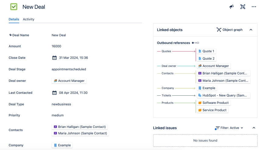 Sync your HubSpot CRM with JSM Assets